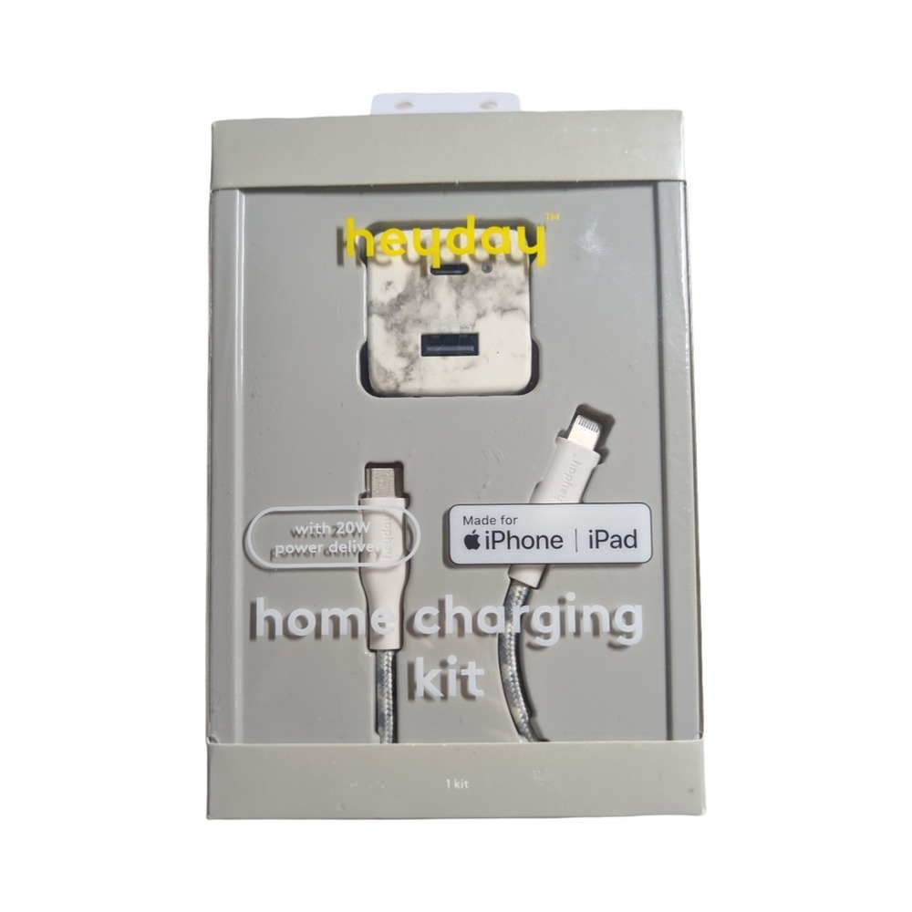Mm8-N heyday 2-Port USB-A USB-C Wall‎ Charger + 6' Lighting USB-C Cable